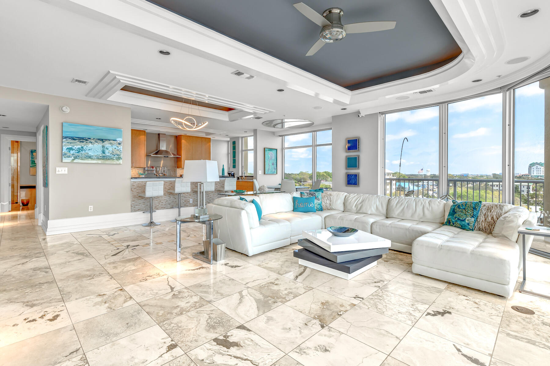 508 Harbor Boulevard, Unit 501 Destin, FL 32541 - Photo 3 of 47 a living room with furniture and a large window