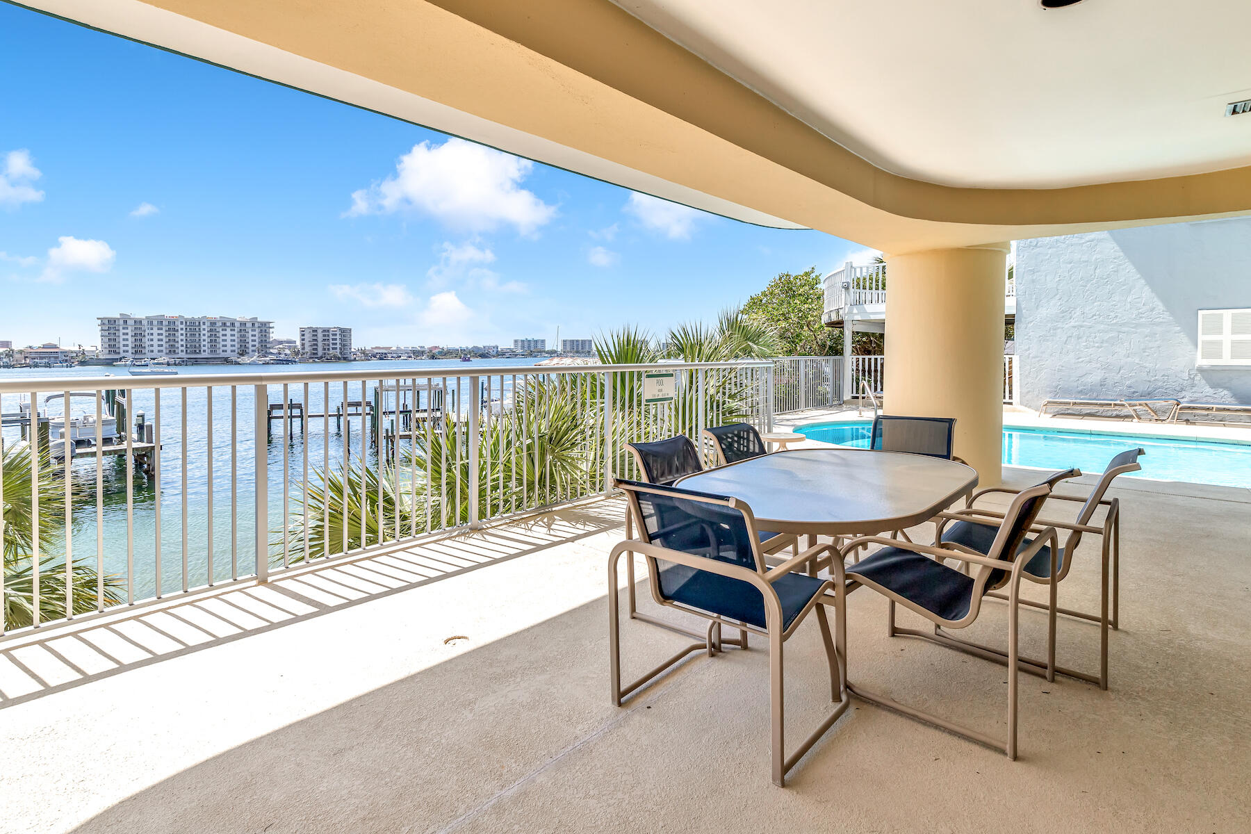 508 Harbor Boulevard, Unit 501 Destin, FL 32541 - Photo 32 of 47 a view of balcony with table and chairs