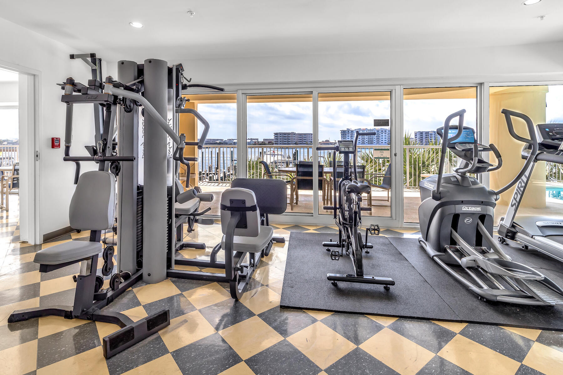 508 Harbor Boulevard, Unit 501 Destin, FL 32541 - Photo 35 of 47 a view of a room with gym equipment