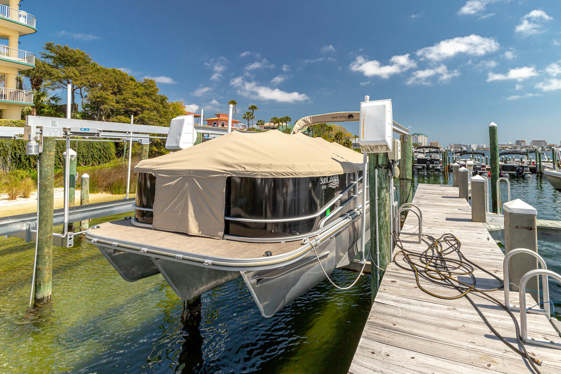 508 Harbor Boulevard, Unit 501 Destin, FL 32541 - Photo 41 of 47 a view of a roof deck with couches fire pit and outdoor seating