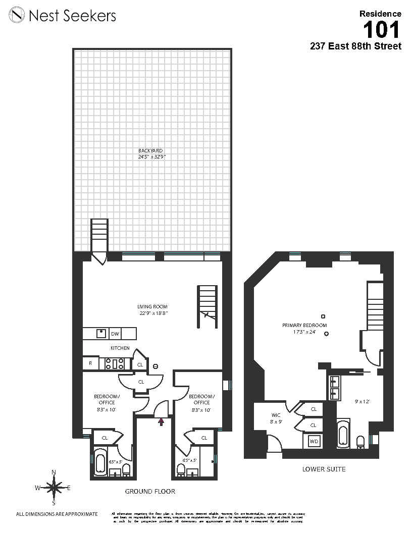 237 East 88th Street, Unit 101 Manhattan, NY 10128 - Photo 17 of 17 a picture of a floor plan
