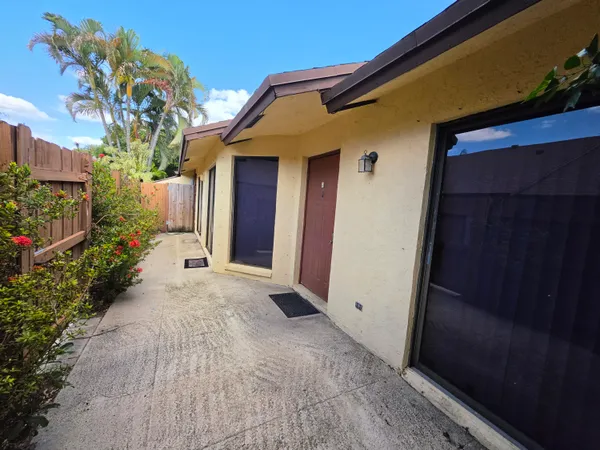 a view of a house with a small space