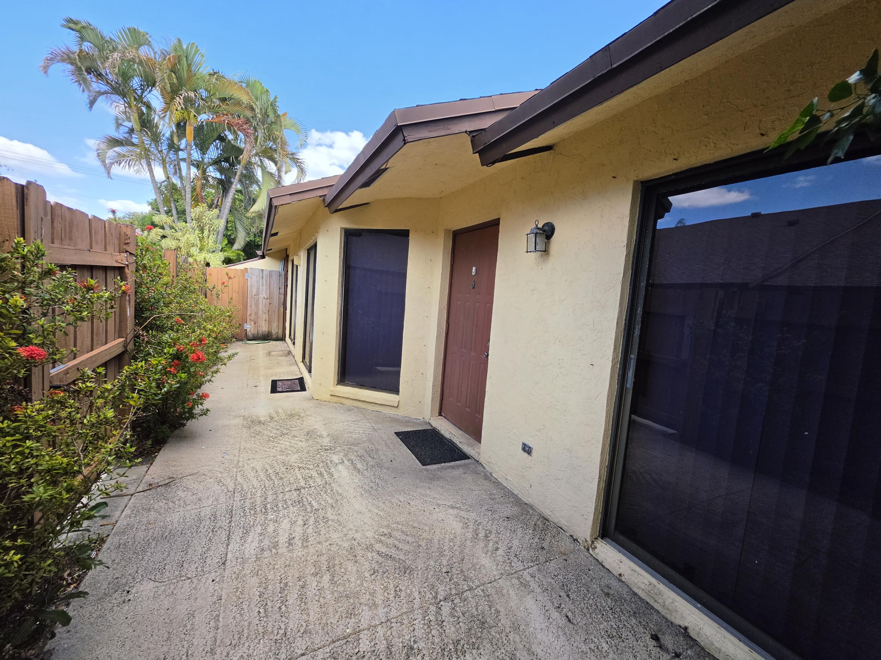 a view of a house with a small space