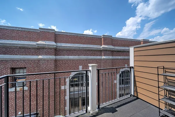 a view of a garage with window