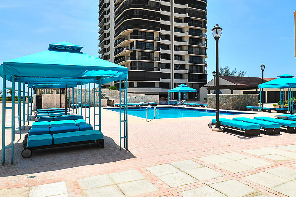 4000 North Ocean Drive, Unit 902 Singer Island, FL 33404 - Photo 37 of 53 a small garden with tall trees in the background