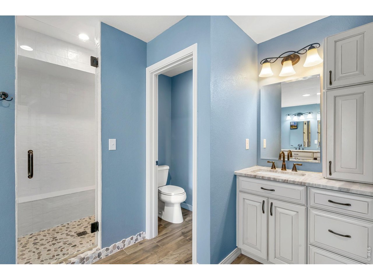 2051 Stove Prairie Road Bellvue, CO 80512 - Photo 23 of 50 Double vanities and walk in shower
