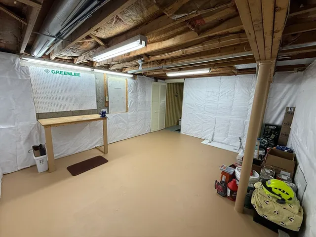 a view of room with gym equipment