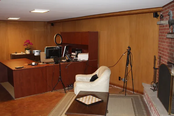 a living room with furniture and a couch