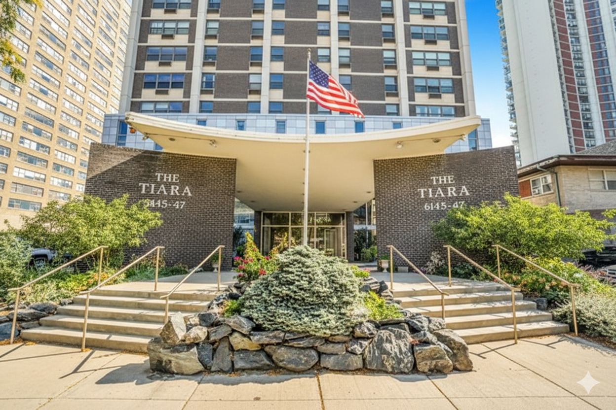6147 North Sheridan Road, Unit 7A Chicago, IL 60660 - Photo 1 of 14 a view of building with yard and staircase