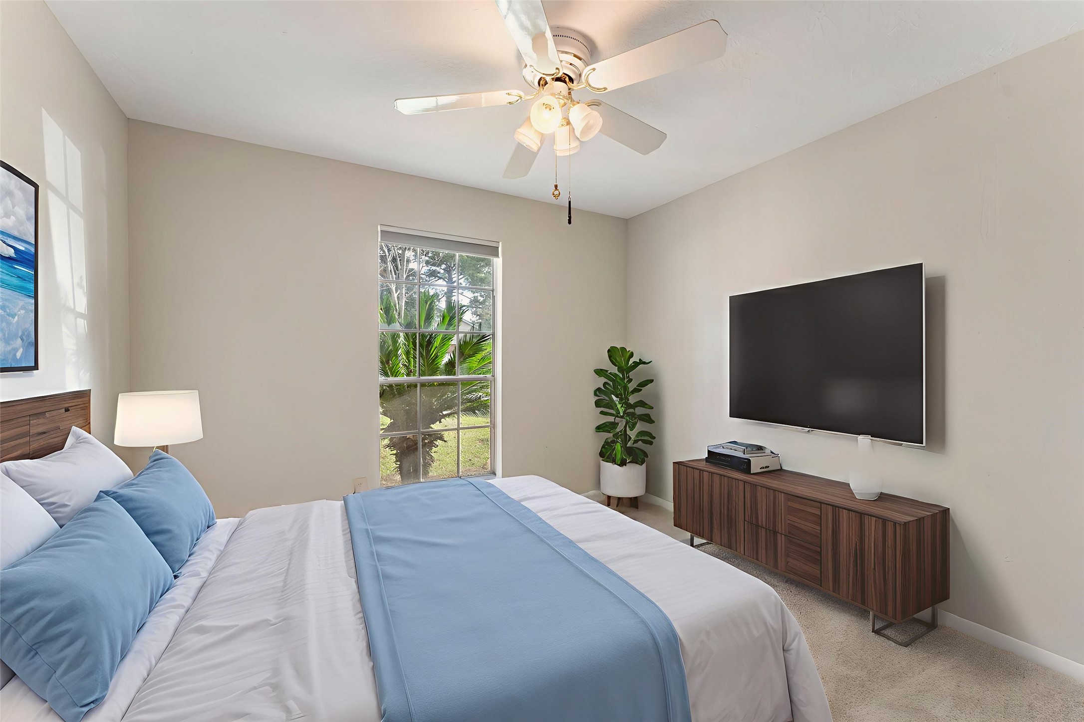 5114 Aberton Lane Spring, TX 77379 - Photo 21 of 31 a bedroom with a bed and a flat screen tv