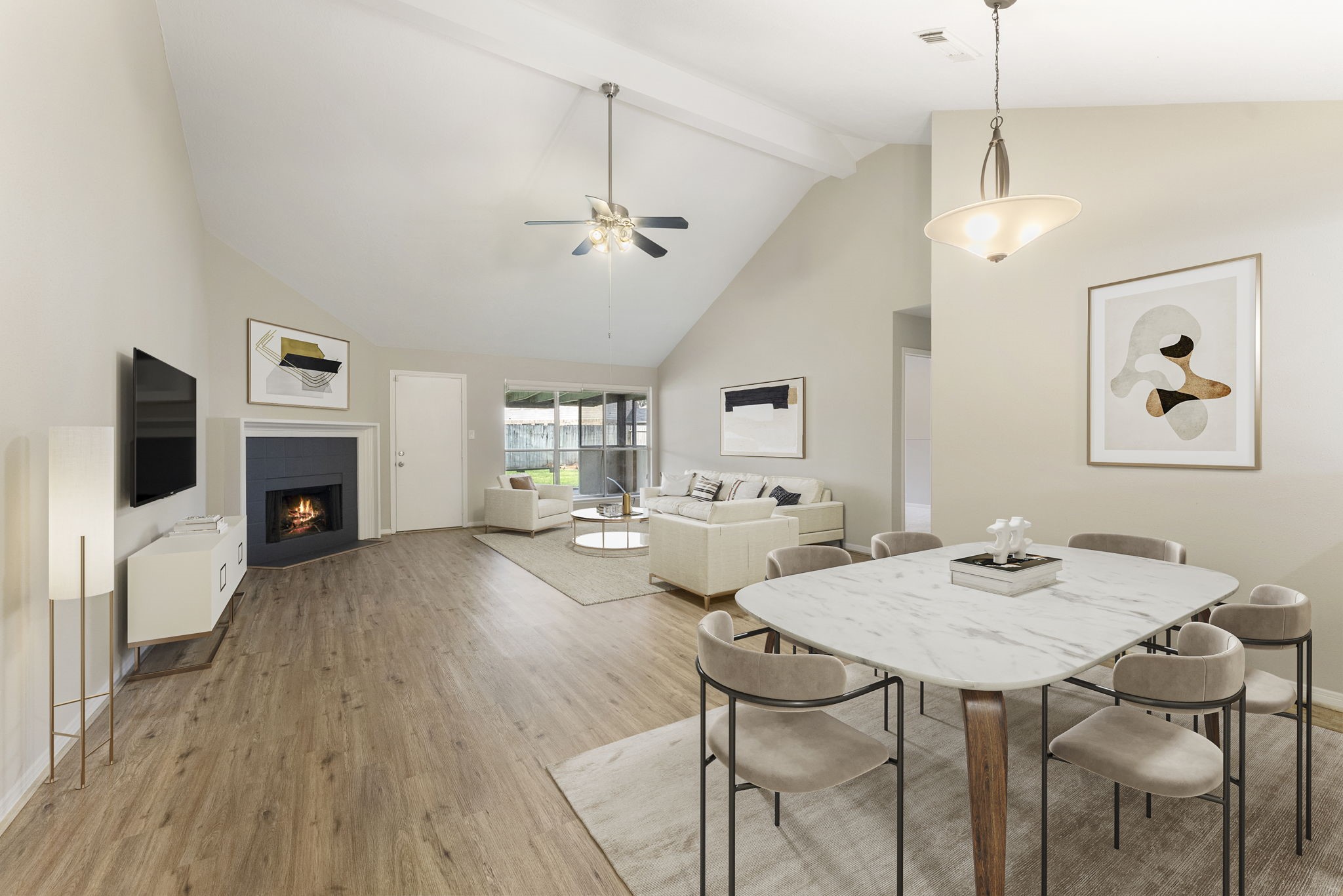 5114 Aberton Lane Spring, TX 77379 - Photo 7 of 31 a view of a dining room with furniture window and wooden floor