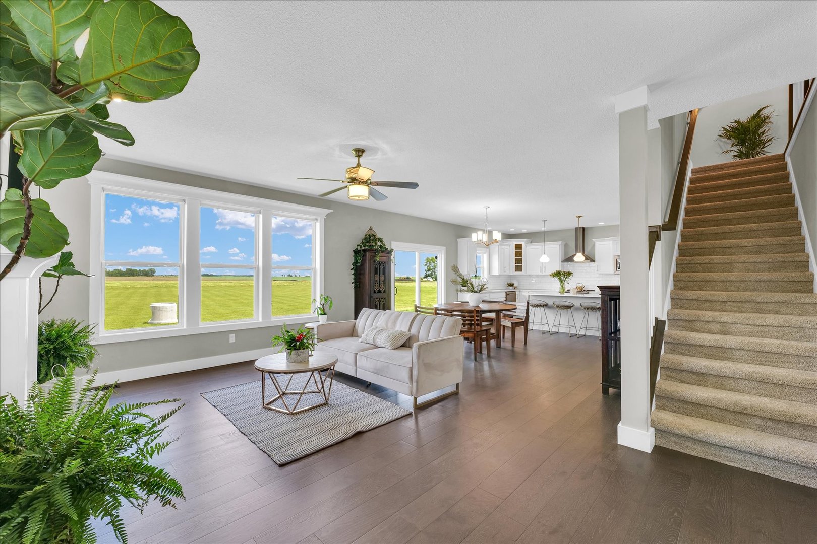 1908 Littlefield Lane Mahomet, IL 61853 - Photo 7 of 51 a living room with furniture and a large window