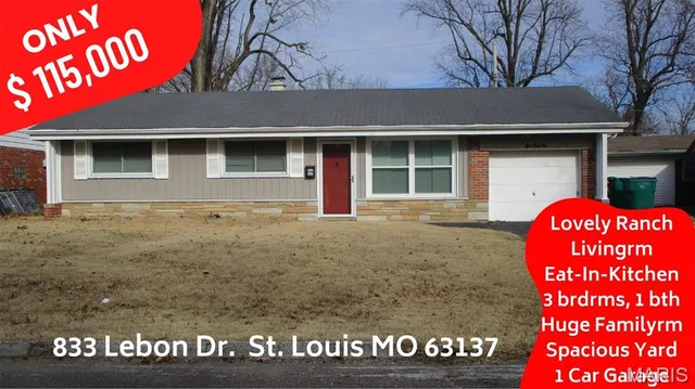 $115,000 | 833 Lebon Drive, St. Louis, MO 63137
