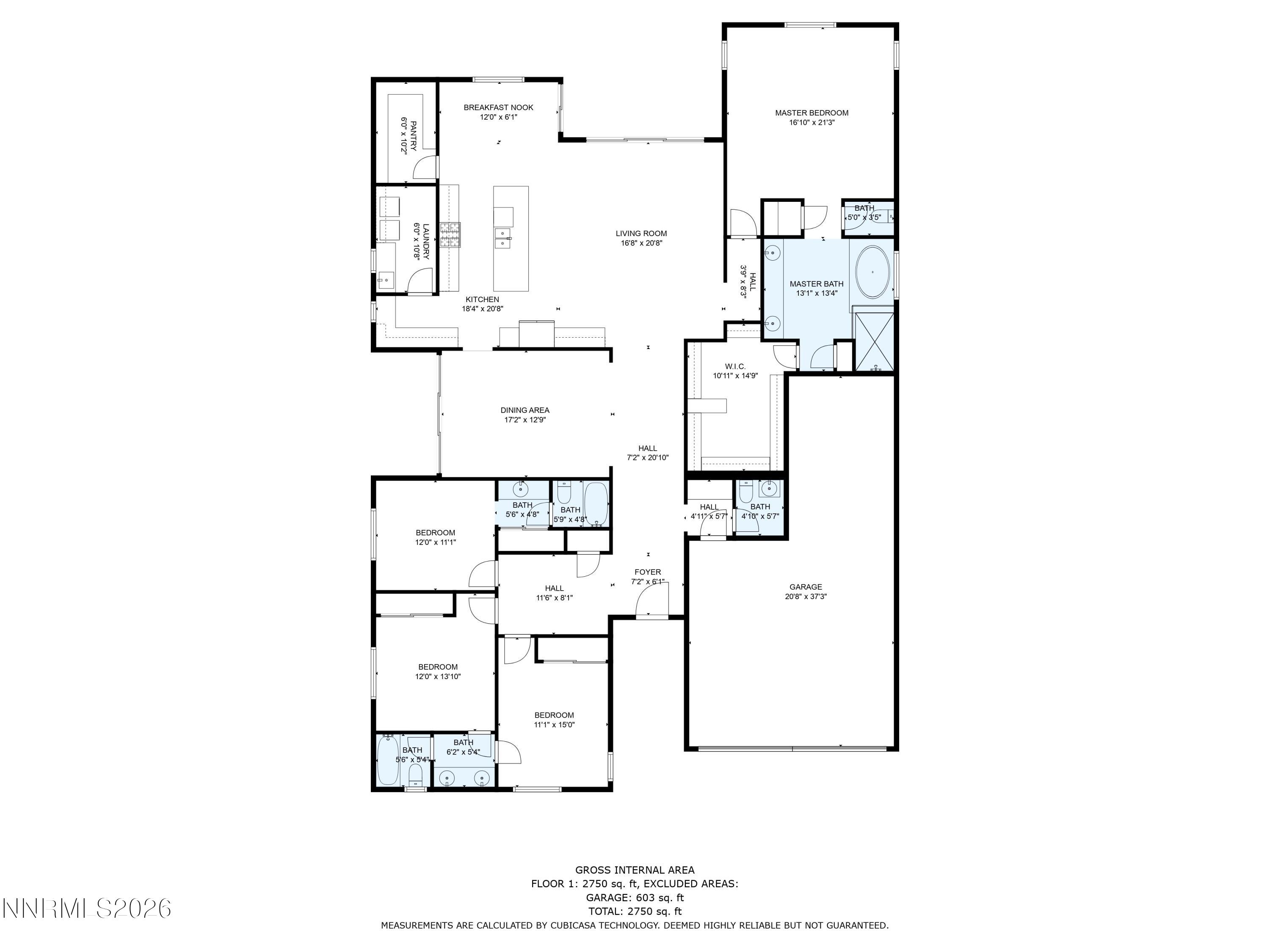 2001 Neviekay Lane Reno, NV 89521 - Photo 32 of 32 1-1-Floorplan #1