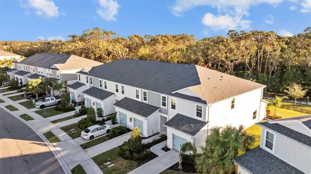 an aerial view of multiple house