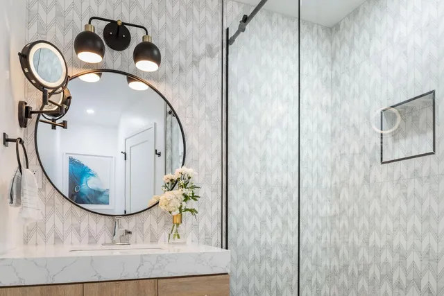 a living room with furniture and a couch