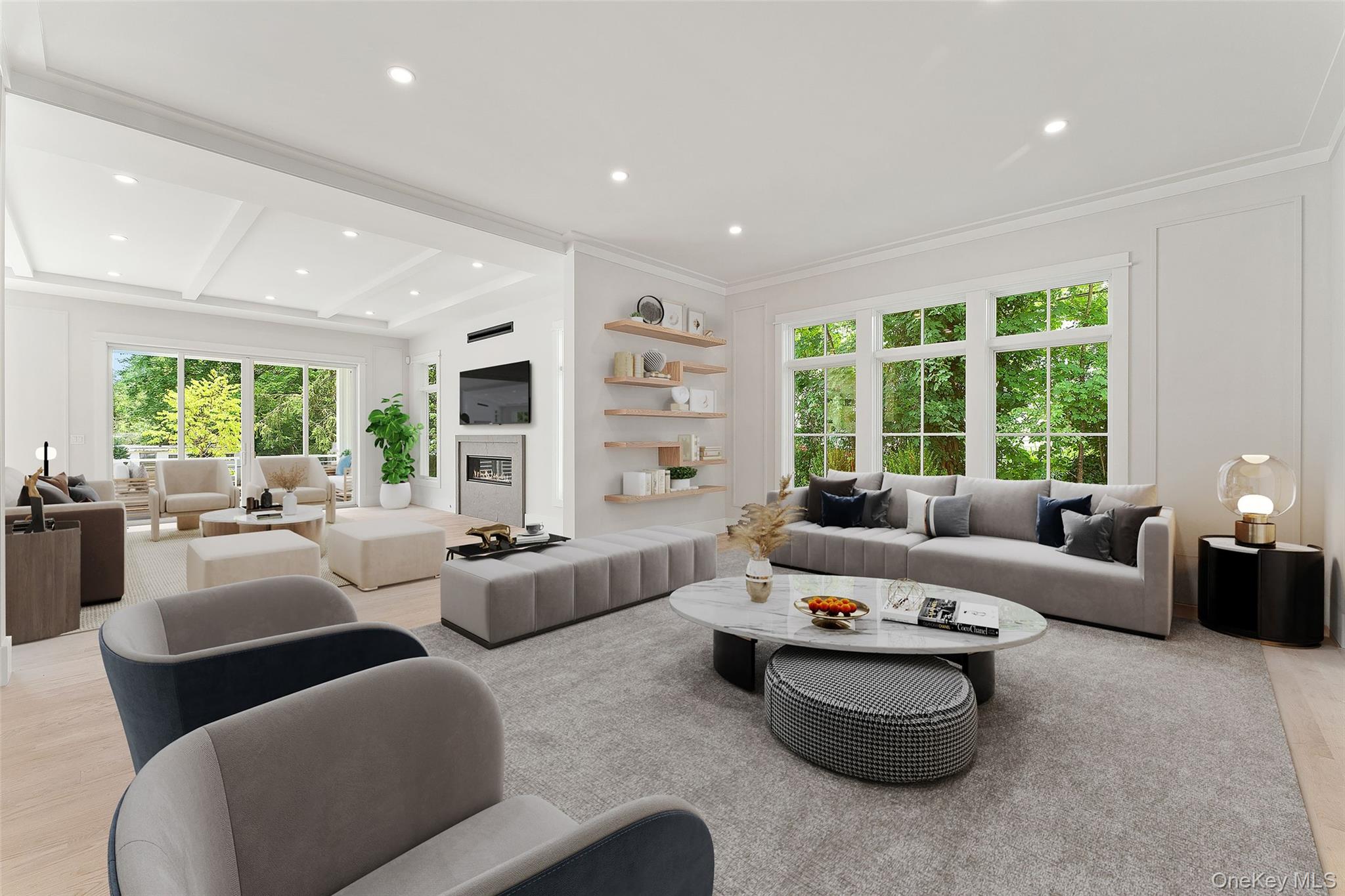 101 Carthage Road Scarsdale, NY 10583 - Photo 5 of 35 a living room with furniture and large windows