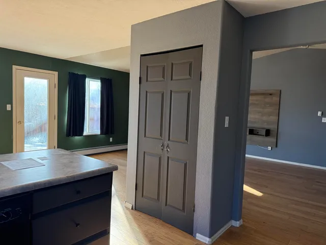 a view of front door with hallway