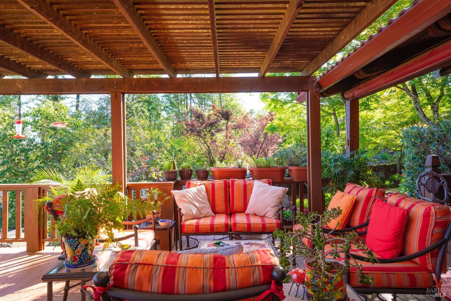 4034 Spring Mountain Road St. Helena, CA 94574 - Photo 26 of 36 a outdoor space with patio lots of furniture and outdoor view