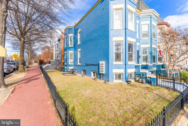 a view of a building with a outdoor space