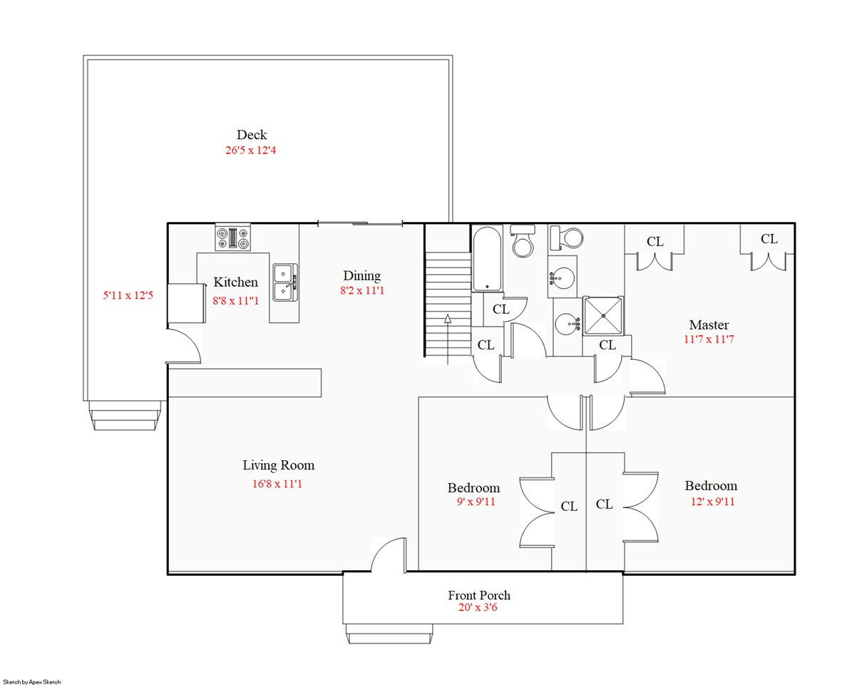 6552 Keystone Drive Raleigh, NC 27612 - Photo 24 of 25 Main Level Floor Plan