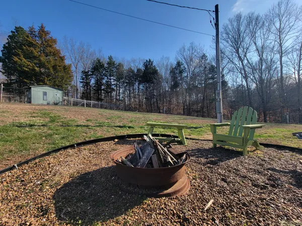 a view of a yard with a trees