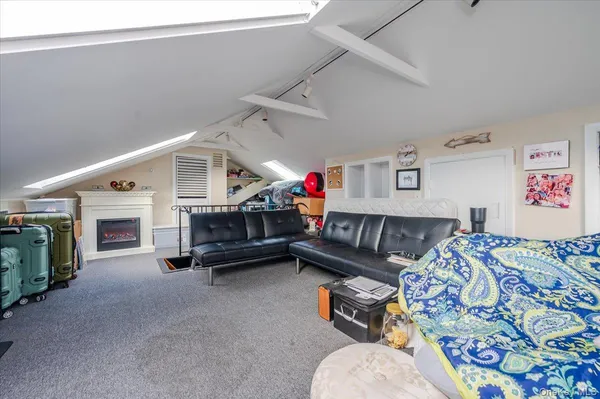 a living room with furniture and a couch