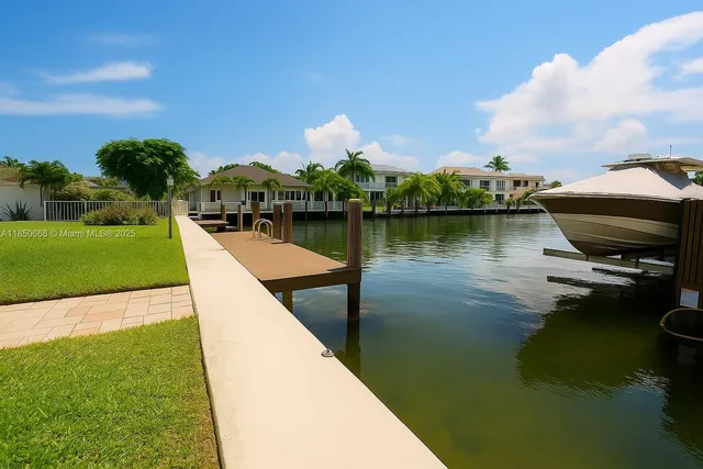 a view of a lake with houses