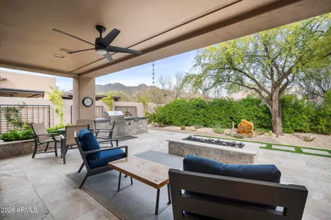 a outdoor space with furniture