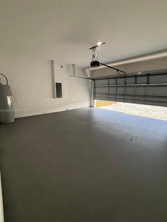 a view of a garage