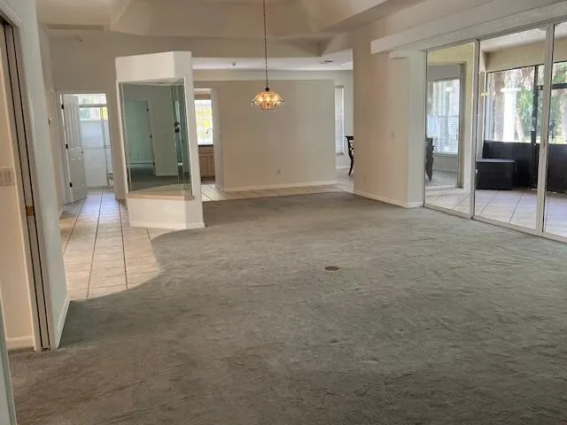 an empty room with a window