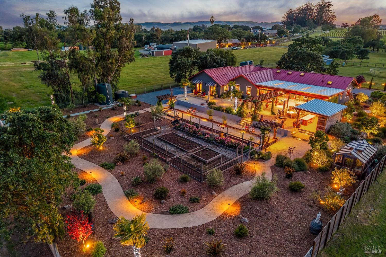 21117 Burndale Road Sonoma, CA 95476 - Photo 2 of 48 an aerial view of a house with yard swimming pool and outdoor seating