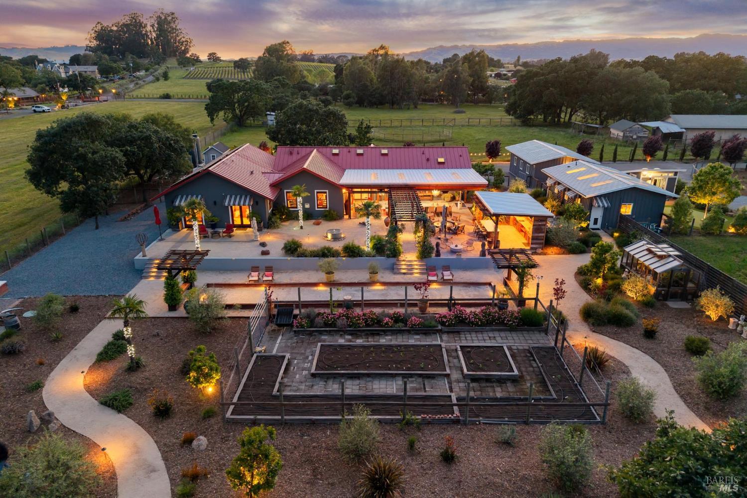 21117 Burndale Road Sonoma, CA 95476 - Photo 41 of 48 an aerial view of houses with yard