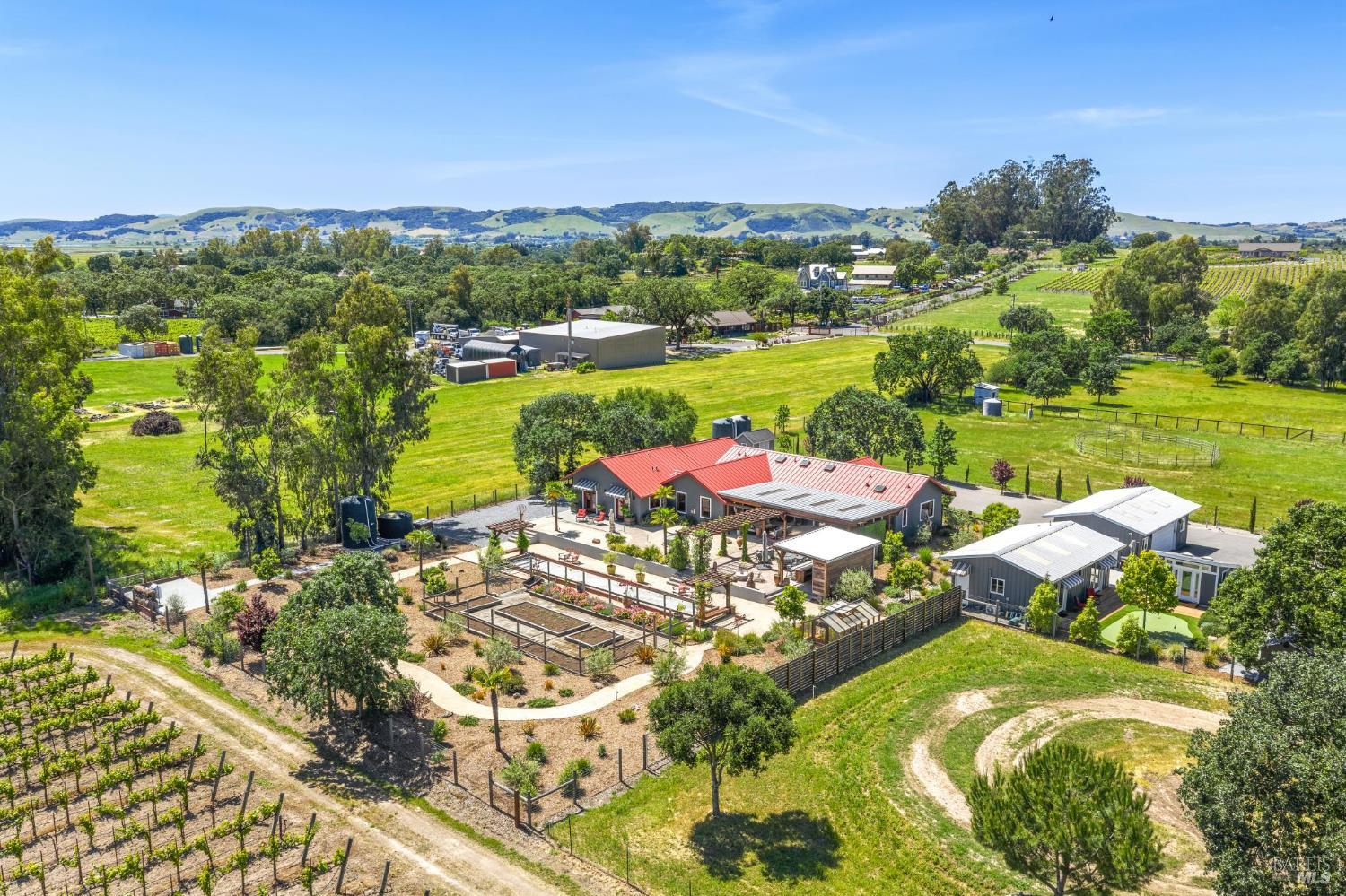 21117 Burndale Road Sonoma, CA 95476 - Photo 45 of 48 an aerial view of residential houses with outdoor space