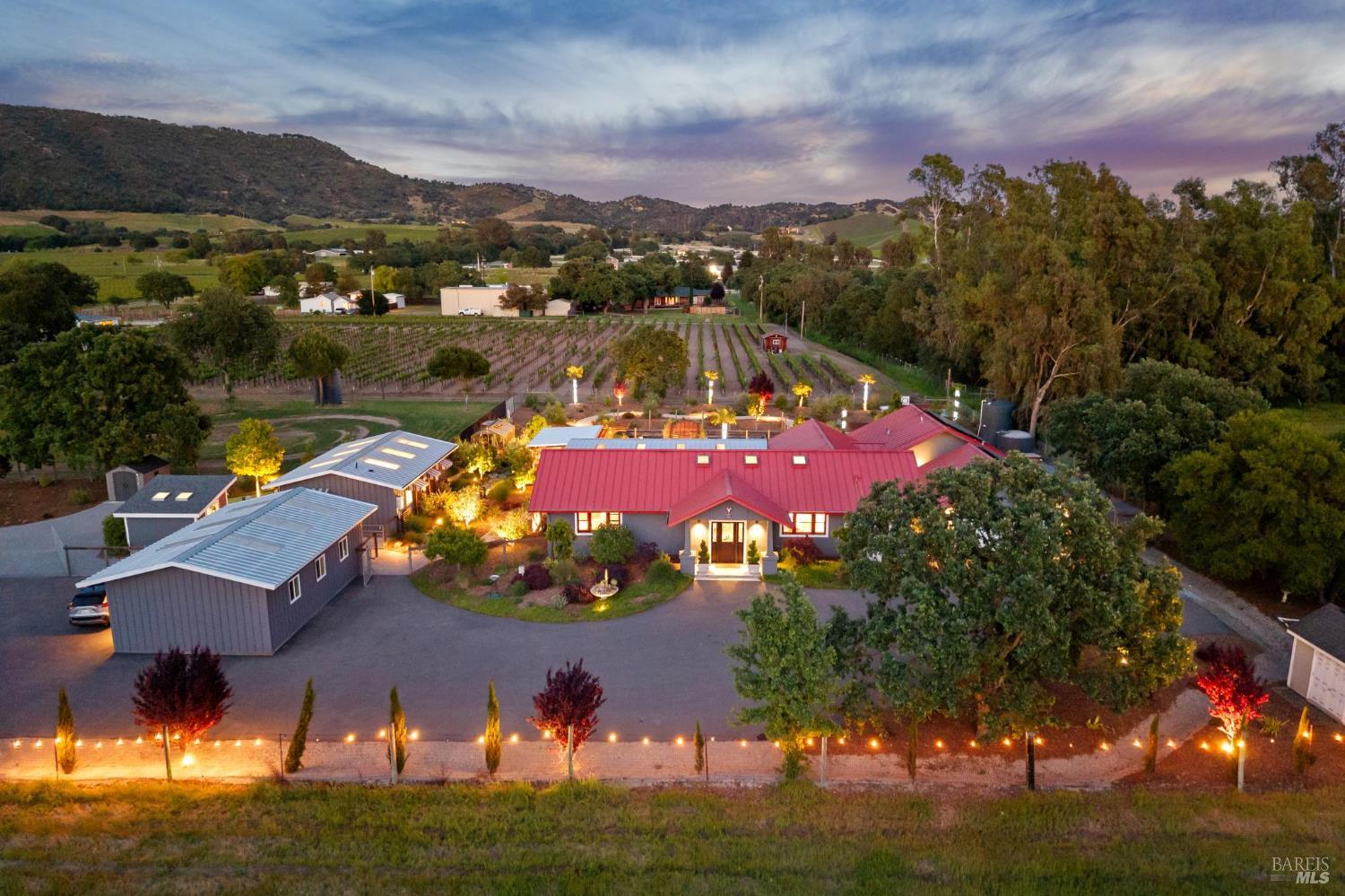 21117 Burndale Road Sonoma, CA 95476 - Photo 47 of 48 an aerial view of residential houses with outdoor space