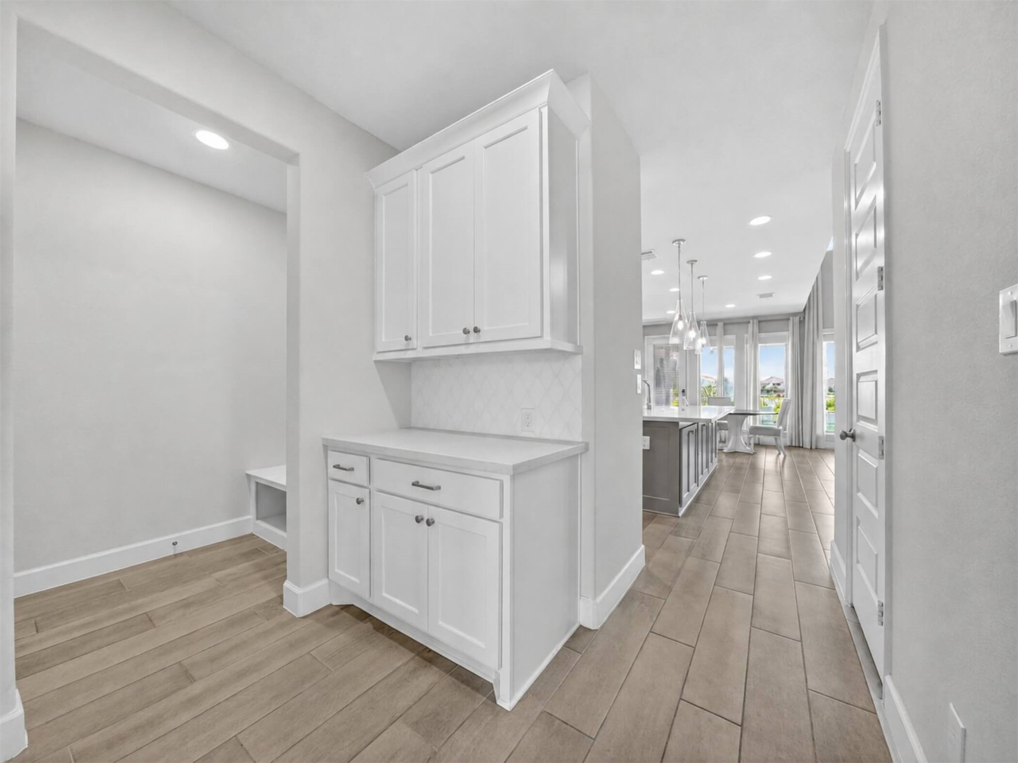 4343 Martin Ridge Drive Manvel, TX 77578 - Photo 17 of 50 a view of a kitchen with wooden floor