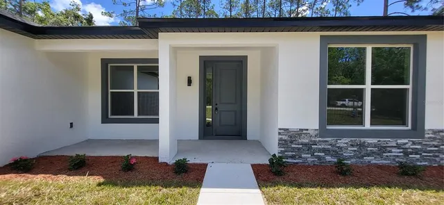 a front view of a house