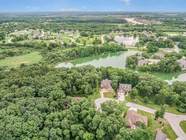 an aerial view of multiple house