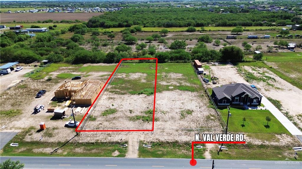23188 Val Verde Road Edcouch, TX 78538 - Photo 1 of 1 Overview of rural landscape with property boundaries highlighted