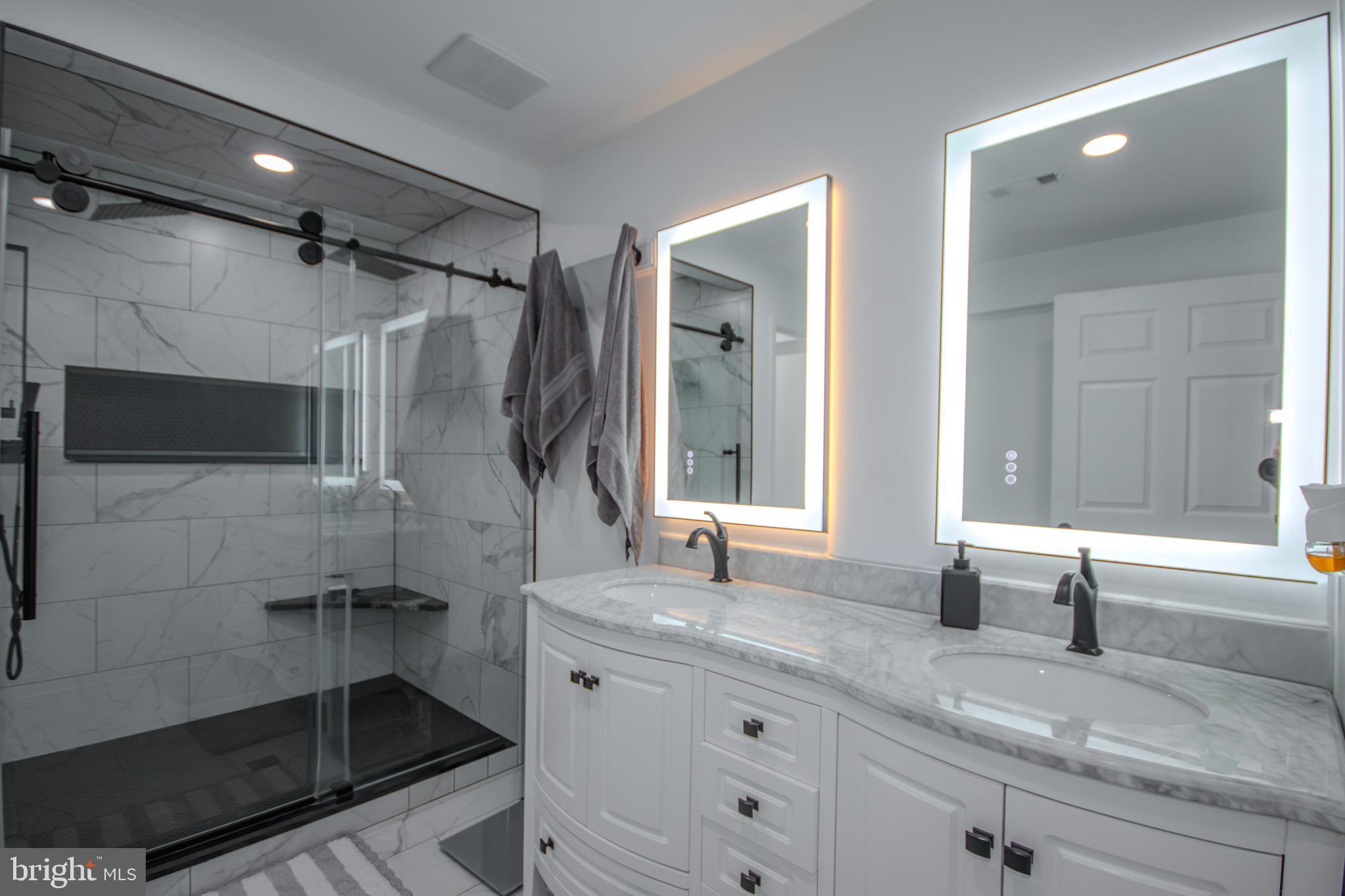 1519 Anchors Way Salisbury, MD 21801 - Photo 32 of 49 a bathroom with a granite countertop sink mirror and double