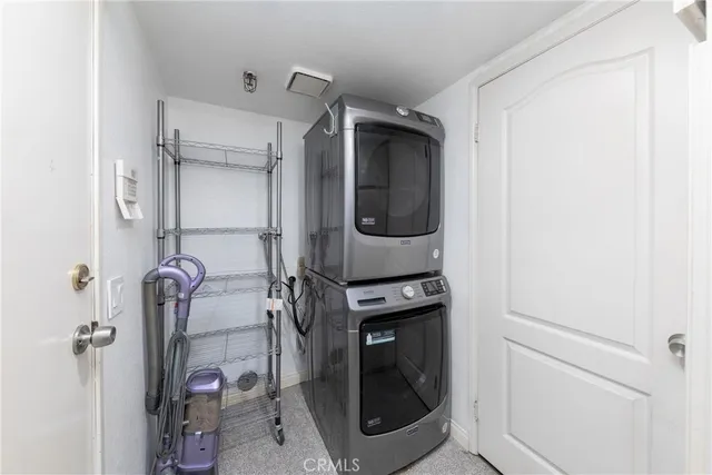 a close view of a storage and utility room