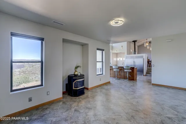 a view of a livingroom with furniture and a view of living room