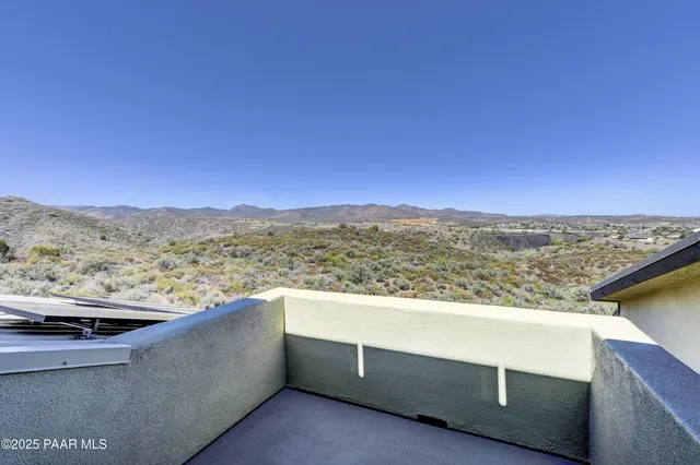 a view of a city from a terrace