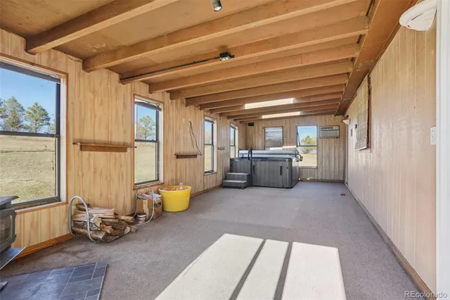 a view of a storage in a room
