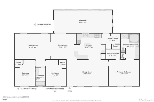 $575,000 | 45595 Cottonwood Lane, Deer Trail, CO 80105