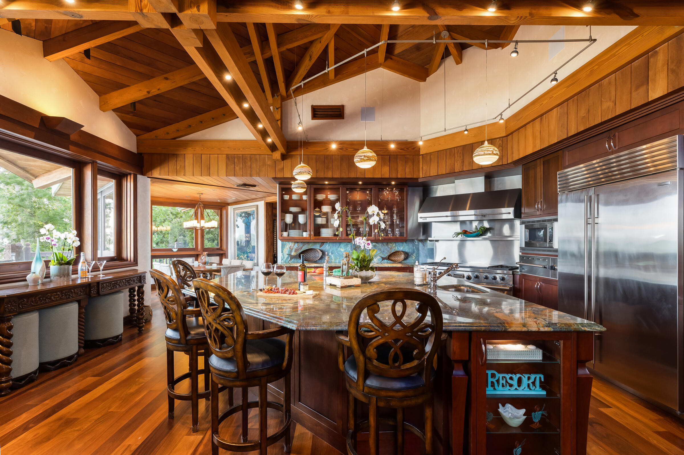 89301 Old State Road Tavernier, FL 33070 - Photo 15 of 99 a view of a dining room with furniture window and wooden floor
