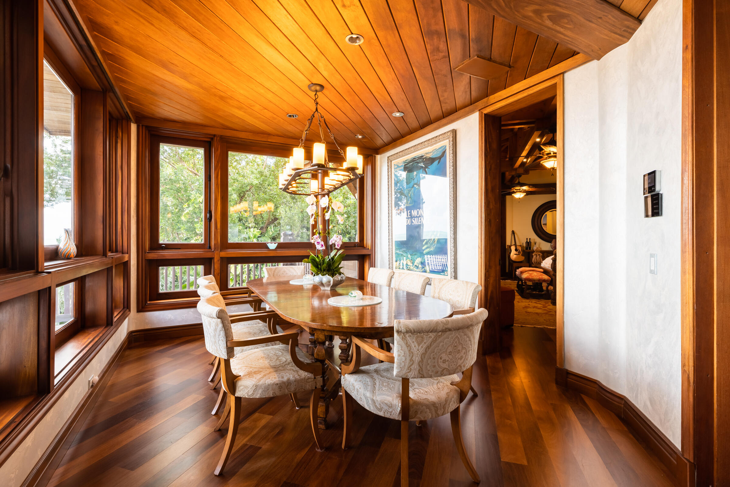 89301 Old State Road Tavernier, FL 33070 - Photo 21 of 99 a dining room with furniture window wooden floor and garden view