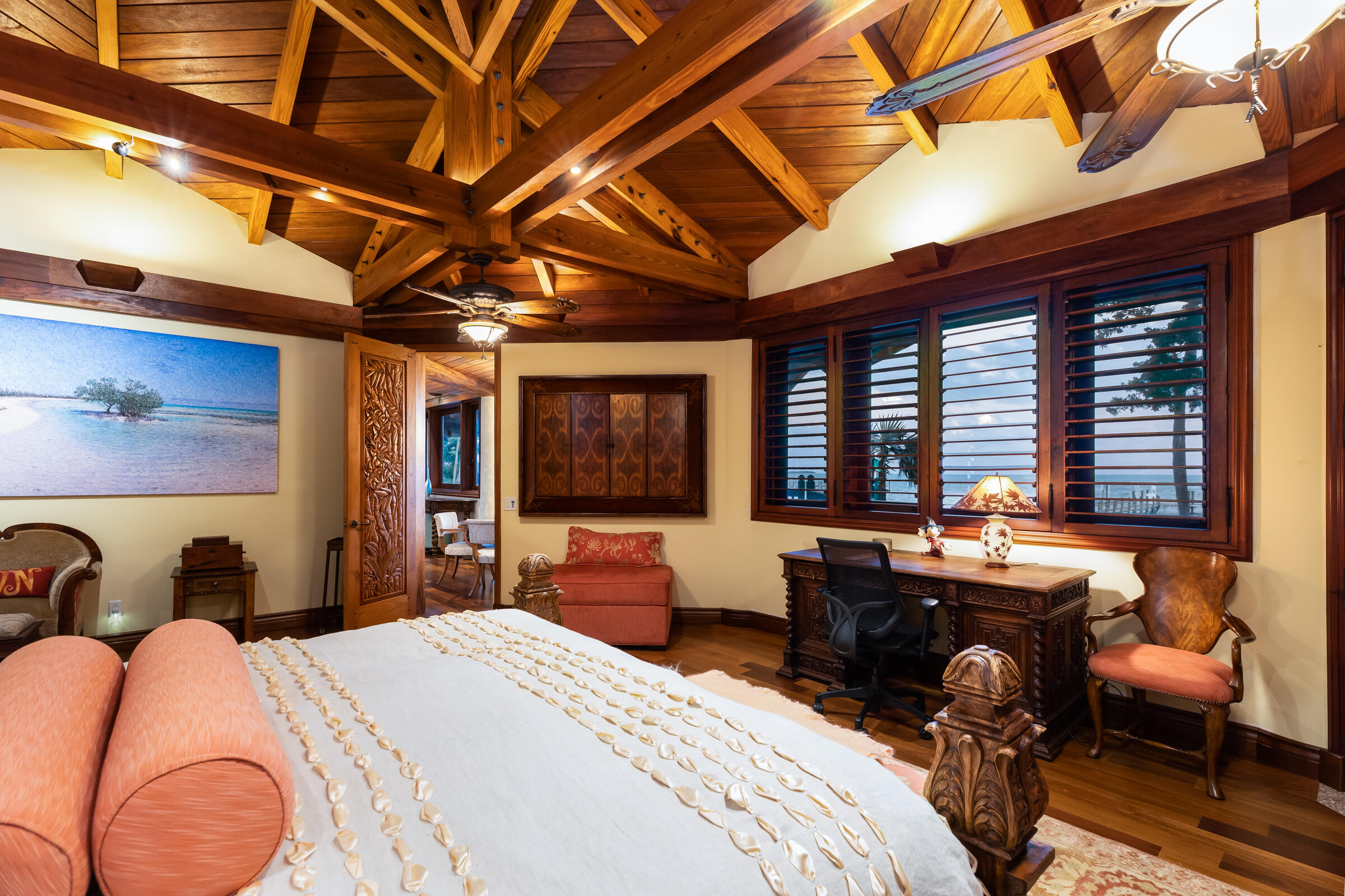 89301 Old State Road Tavernier, FL 33070 - Photo 35 of 99 a bedroom with furniture and a large window