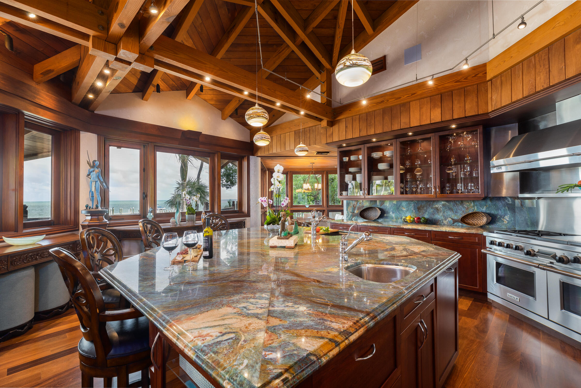 89301 Old State Road Tavernier, FL 33070 - Photo 5 of 99 a kitchen with stainless steel appliances granite countertop a sink a stove and a counter top space