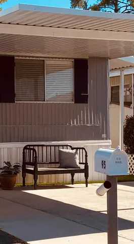 a view of a bench in the roof